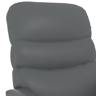 vidaXL Изправящ стол, антрацит, изкуствена кожа