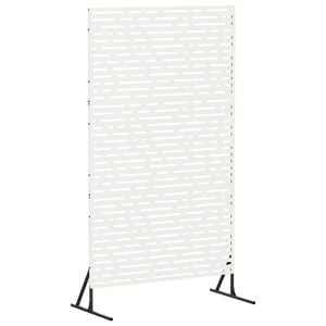 vidaXL Екран за уединение 100 x 50 x 180 см Стомана Бяло
