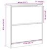 vidaXL Шкаф за обувки Димян дъб 80 x 21 x 87,5 cm Инженерно дърво