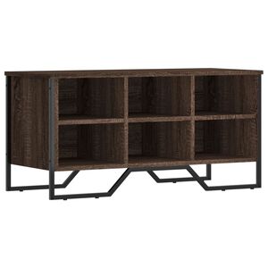 vidaXL Шкаф за обувки, кафяв дъб, 90x38x45,5 см, инженерно дърво