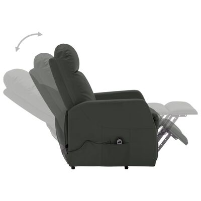 vidaXL Изправящ стол, антрацит, изкуствена кожа