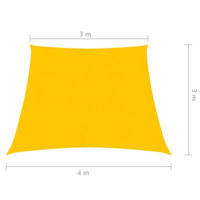 vidaXL Платно-сенник, 160 г/м², жълто, 3/4x3 м, HDPE