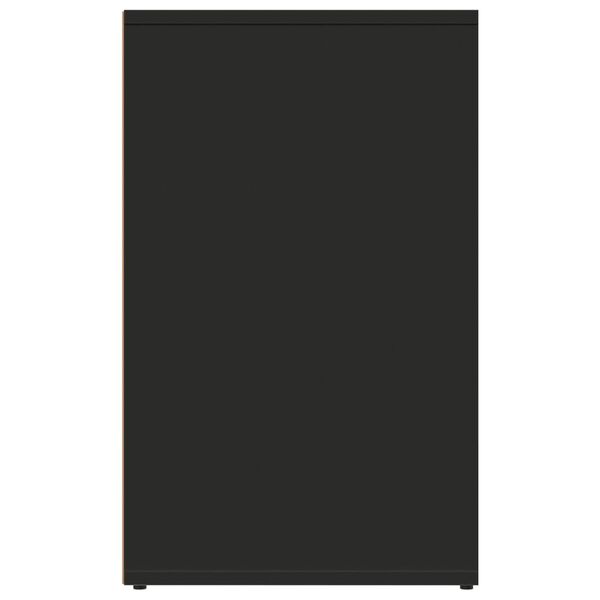 vidaXL Шкаф за гримиране, черен, 80x40x65 см, инженерно дърво