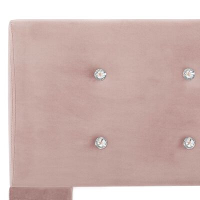 vidaXL Рамка за легло, розова, кадифе, 180x200 см
