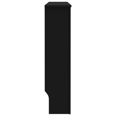 vidaXL Параван за радиатор, черен, 112x19x81,5 см, МДФ