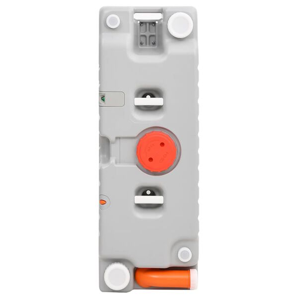 vidaXL Резервоар за вода на колела за къмпинг, 75 л, сив