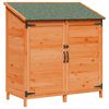 vidaXL Градина постройка с покрив Кафяво 106,5 x 56 x 113,5 см