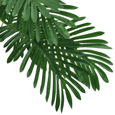 vidaXL Изкуствена сагова палма със саксия, 160 см, зелена