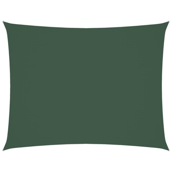 vidaXL Платно-сенник, Оксфорд плат, правоъгълно, 3,5x4,5м, тъмнозелено