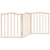 vidaXL Сгъваема преграда за кучета 3 панела 150 см тополово дърво