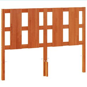 vidaXL Горна табла за легло, восъчнокафява, 135 см, масивно дърво бор