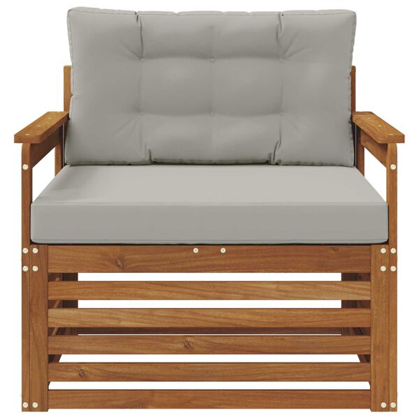 vidaXL Комплект дивани за открито Солидно акациево дърво и полиестер