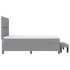 vidaXL Легло с пружинирана основа Светлосиво 160 x 200 cm текстил