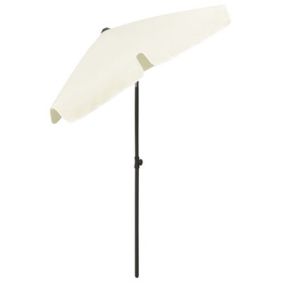 vidaXL Плажен чадър пясъчножълт 180x120 см