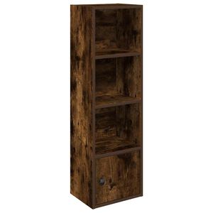 vidaXL Библиотека, опушен дъб, 31x24x102 см, инженерно дърво