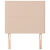 vidaXL Табла за легло, цвят капучино, 100x5x118/128 см, изкуствена кожа