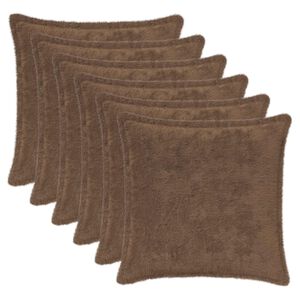 vidaXL Калъфка за възглавница 6 бр. HOUTEN Светло кафяво 30 x 30 cm