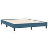 vidaXL Box Spring легло без матрак Тъмно синьо 140x210 cm кадифе