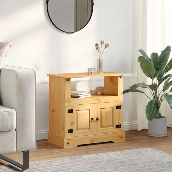 vidaXL ТВ шкаф, мексикански бор, стил Корона, 80x43x78 cм
