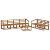 vidaXL Комплект дивани за открито 8 pcs Естествен