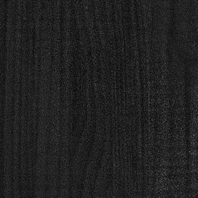 vidaXL Градински сандък, черен, 200x31x31 см, бор масив