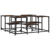 vidaXL Кафе маса, опушен дъб, 91x91x40 см, инженерно дърво