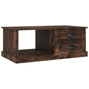 vidaXL Кафе маса, опушен дъб, 90x50x35 см, инженерно дърво