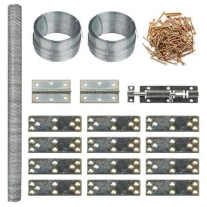 vidaXL Клетка за пилета 6x1,5x1,5 м стомана