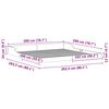 vidaXL Рамка за легло Кафяво с восъчно покритие 200 x 200 cm
