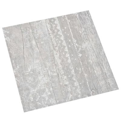 vidaXL Самозалепващи подови дъски, 55 бр, PVC, 5,11 м², сиви