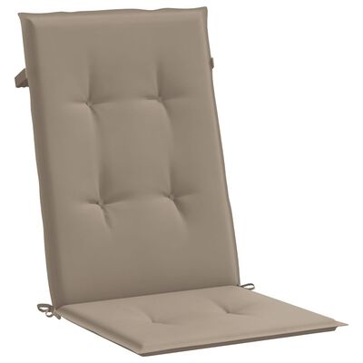 vidaXL Възглавници за столове с облегалки 6 бр таупе 120x50x3 см плат