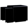 vidaXL Стифиращи кафе маси 2 бр черни 42x42x41,5 см закалено стъкло