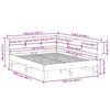 vidaXL Легло с етажерка за книги, без матрак, 160x200 см, бор масив