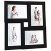 vidaXL Фоторамка колаж за 4 снимки (10х15 см), черна, МДФ