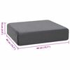 vidaXL Възглавница за сядане Сив 40 x 40 x 10 см PU пяна