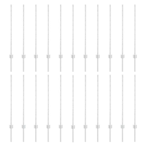 vidaXL Оградни стълбове 44 pcs Сребрист 140 cm Стомана