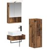 vidaXL Комплект шкафове за баня 4 pcs Старо дърво 50 x 14,5 x 70 см