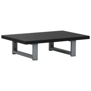 vidaXL Обзавеждане за баня, черно, 60x40x16,3 см