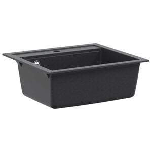 vidaXL Кухненска мивка с едно корито Гранит 60 x 51 x 30.5 cm Графит