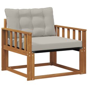 vidaXL Комплект дивани за открито Солидно акациево дърво и текстилена