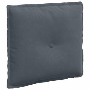 vidaXL Възглавница за гръб Тъмносиво 50 x 45 см Кордюрова тъкан
