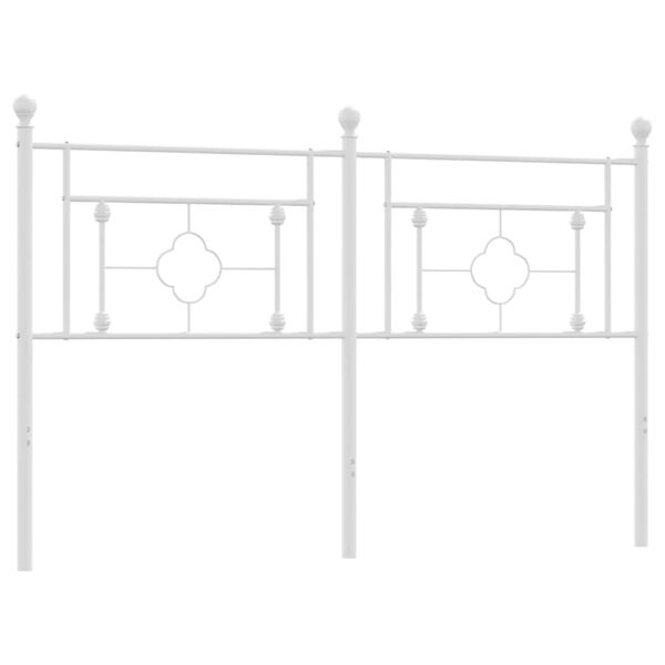 vidaXL Метална резервна табла за легло, бяла, 160 см