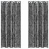 vidaXL Кадифени завеси 2 бр. Сив 245 x 140 см Кадифе