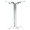 vidaXL Бар маса, бяла, &Oslash;80x110 см, инженерно дърво и стомана