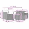 vidaXL Градински Софа Комплект със съхранение 7 pcs Бежово Полиратан