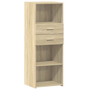 vidaXL Висок шкаф, сонома дъб, 45x42,5x124 см, инженерно дърво