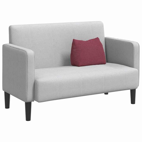 vidaXL Възглавница за гръб Виненочервен 45 x 20 x 35 см текстил