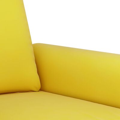 vidaXL Комплект дивани от 3 части с възглавници, жълт, кадифе