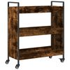 vidaXL Кухненска количка, опушен дъб, 70x30x82 см, инженерно дърво