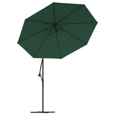 vidaXL Резервно покривало за чадър с чупещо рамо, зелено, 300 см